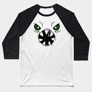 Creepy face with extra creepy mouth Baseball T-Shirt